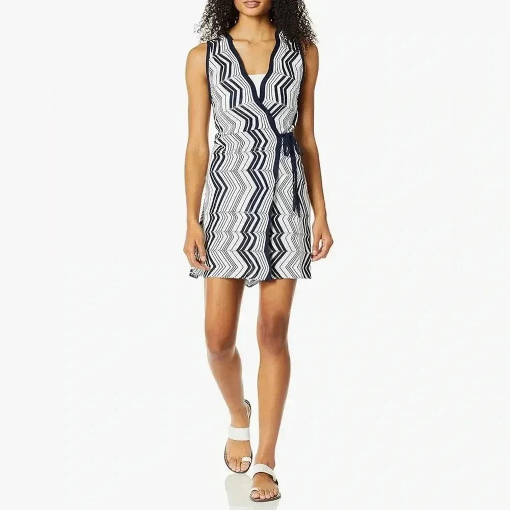 TRINA TURK Sleeveless Tie Front Wrap Tunic / Size Extra Small /